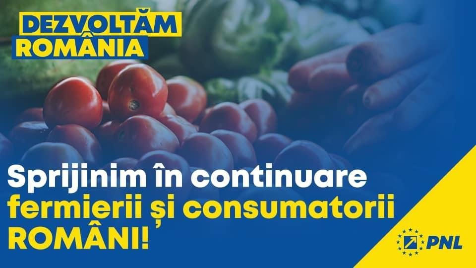PNL sprijină în continuare fermierii și consumatorii români!