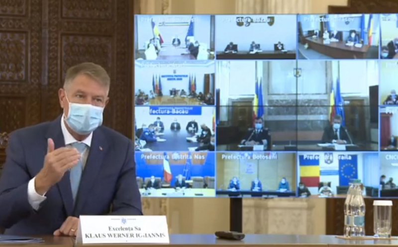 Klaus Iohannis, videoconferință cu prefecții: "Măsurile luate au dat rezultate"