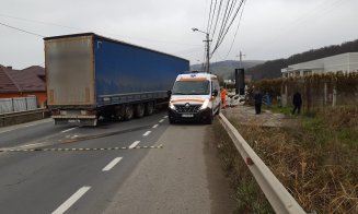 Accident grav la Cluj. O femeie a fost lovită de un TIR
