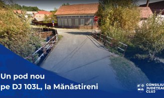 Pod nou în centrul localității Mănăstireni