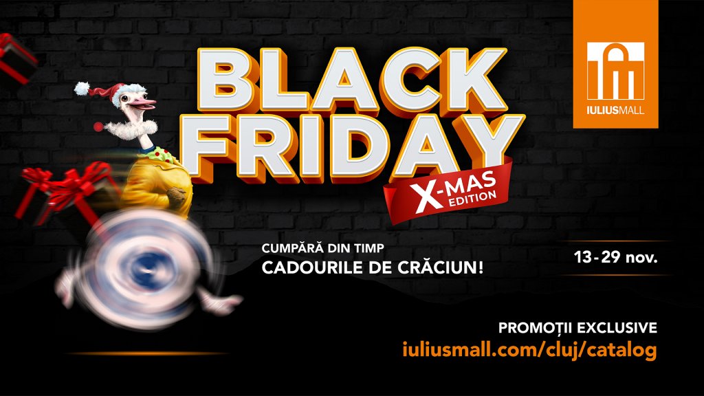 Moș Crăciun alege din timp darurile la Iulius Mall Cluj! Descoperă idei de cadouri și profită de ofertele Black Friday X-MAS Edition