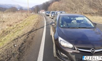 Trafic blocat în această dimineață între Poieni și Huedin