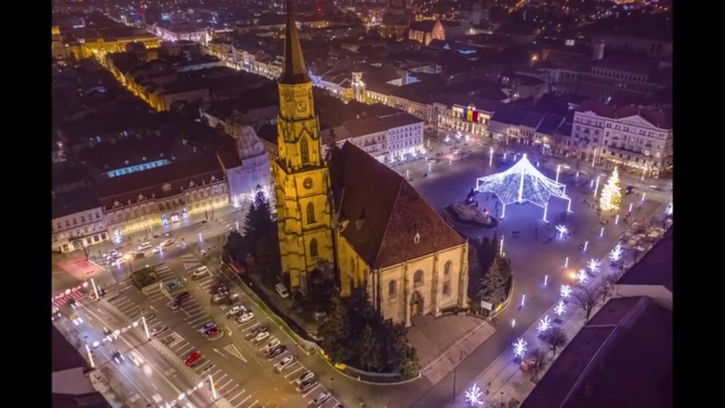 Cum arată Clujul de sus în decembrie. Imagini superbe
