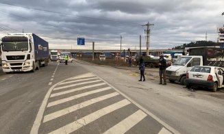 Accident grav la intrarea în Gilău. A fost solicitat un elicopter SMURD/ Trafic blocat