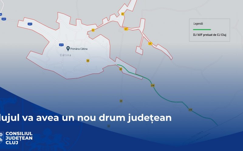 Un drum care face legătura cu judeţul BN trece la Consiliul Judeţean Cluj