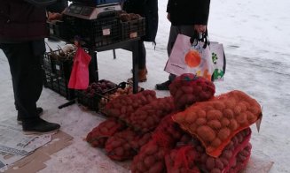 Piața volantă de la Florești, deschisă în fiecare vineri. „Respect pentru micii producători care înfruntă vremea friguroasă”
