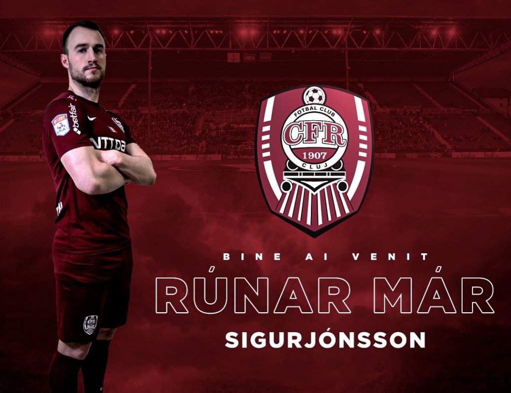 CFR Cluj l-a prezentat pe Runar Sigurjonsson, mijlocașul ofensiv cerut de Edi Iordănescu