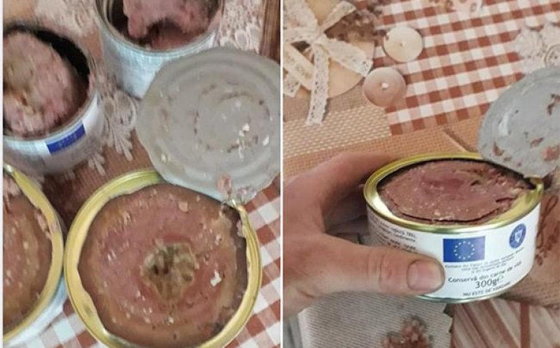 Nevoiașii dintr-o comună din Cluj au primit conserve... stricate. Cine le-a distribuit pachetele
