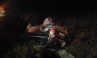 Accident la Cluj pe varianta Vâlcele-Apahida. S-a dat cu maşina peste cap