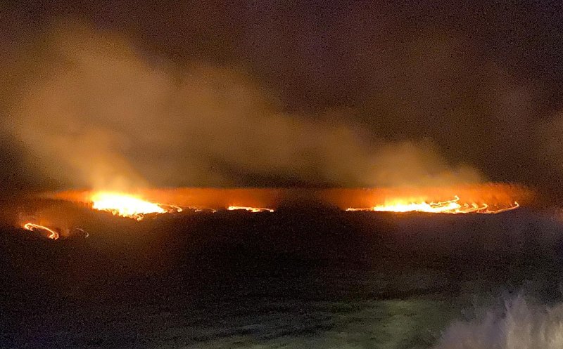 Alertă la Câmpia Turzii! Pompierii se luptă să stingă un incendiu de vegetație