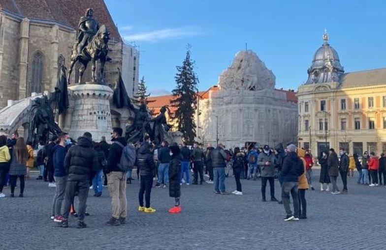Protest la Cluj împotriva închiderii sălilor de sport