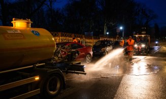 Străzile oraşului, spălate cu detergent pentru un Cluj mai curat