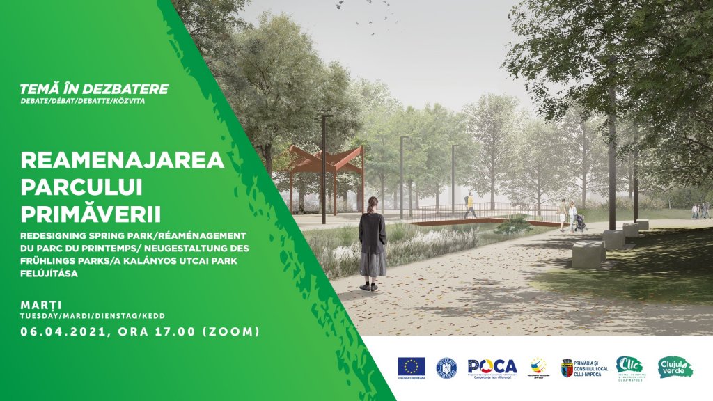 Parcul Primăverii, extins prin mutarea benzinăriei. 400 de arbori noi, shared space pe străzile vecine, machetă 3D cu Mănăşturul