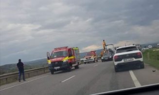 Accident cu două mașini pe centura Apahida. Traficul în zonă, dat peste cap