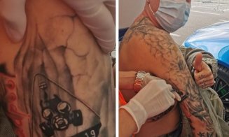 Un bărbat din Oradea și-a tatuat pe braț semnul „COVID-19”, după care s-a vaccinat fix în acel loc