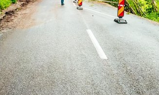 Prăpăd pe un drum județean din Cluj. S-a intervenit de urgență