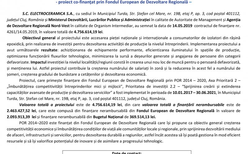 ANUNT DE PRESA