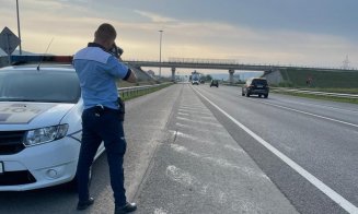 Vitezomani prinşi pe A3 la Cluj. Unul "zbura" cu aproape 300 km/h