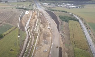 Stadiul lucrărilor pe Autostrada A10 Sebeş Turda, lotul 2, zona alunecărilor de teren de la Oiejdea