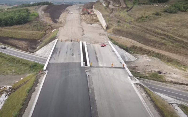 Stadiul lucrărilor pe Autostrada A10 Sebeş Turda, lotul 2, zona alunecărilor de teren de la Oiejdea