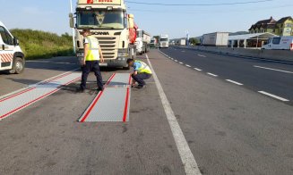 Depăşirile de tonaj la camioanele verificate în judeţul Cluj i-au lăsat pe şoferi fără plăcuţele de înmatriculare