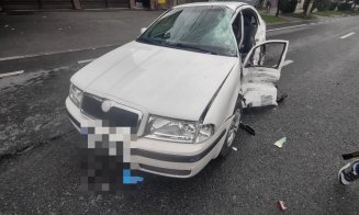 Accident pe Coposu. Tânăr rănit după un impact între o mașină și un TIR