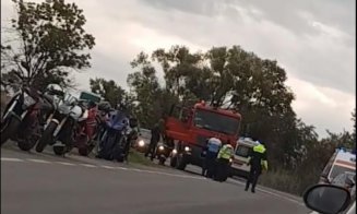 Motociclist lovit de o mașină la Topa Mică