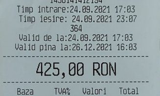 Cât costă parcarea în curtea unui spital la Cluj-Napoca. 425 de lei pentru 6 ore