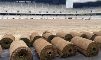 Astăzi începe montarea noului gazon pe Cluj Arena. Imagini exclusive de pe șantier