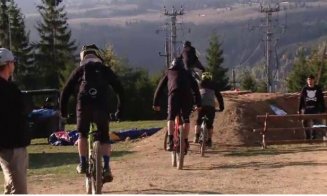 Premieră pe țară, la Cluj! Peste 100 de persoane au coborât de pe munte cu biciclete fără lanț