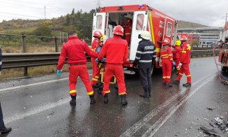 Accident la ieșire de pe A3 în Gilău. Trafic blocat