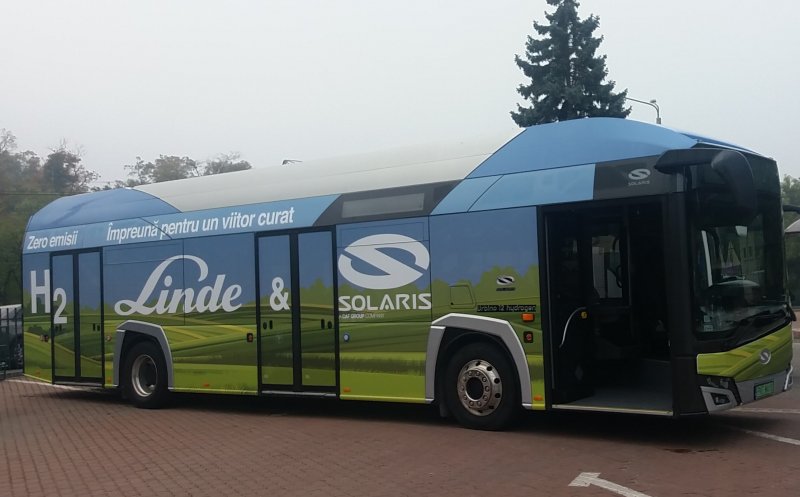 Un autobuz cu hidrogen, testat pe străzile Clujului
