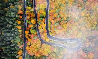 Drumul Apusenilor, din dronă: Șoseaua montană, un adevărat spectacol toamna