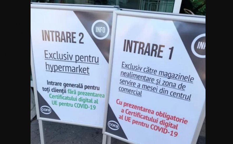 Traseu special pentru nevaccinaţi la un centru comercial din Cluj-Napoca. S-a lăsat cu amenzi