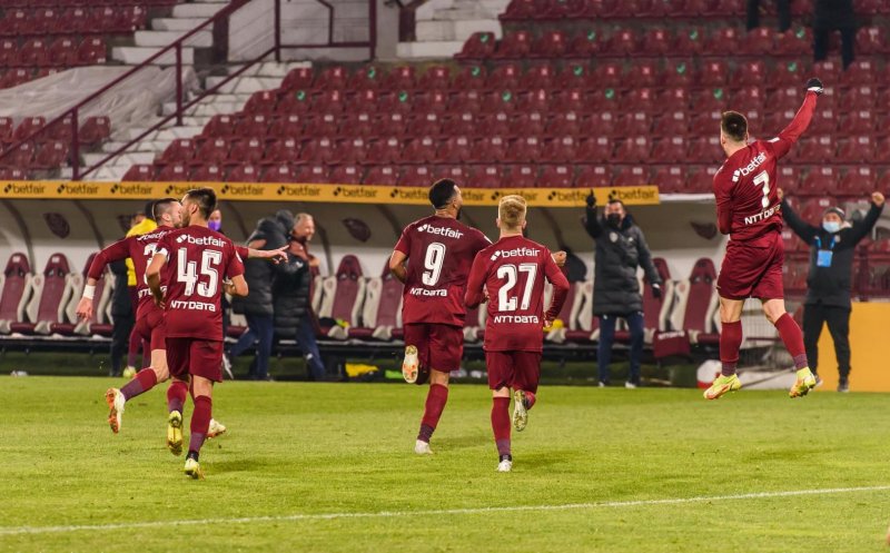CFR Cluj, victorie fără emoții pe terenul lui Dinamo