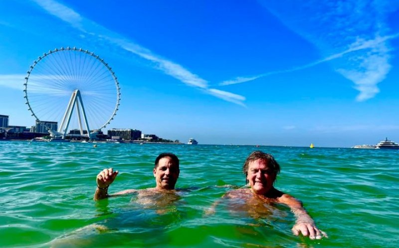 Florin Piersic, live-uri pe Facebook din piscină cu Dan Negru, în Dubai
