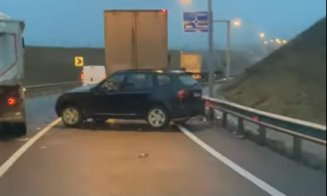 Trei mașini implicate într-un accident pe autostradă în apropiere de Nădășelu