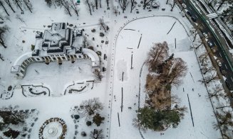 IMAGINI de poveste din Parcul Central Cluj. Lacul, patinoar natural