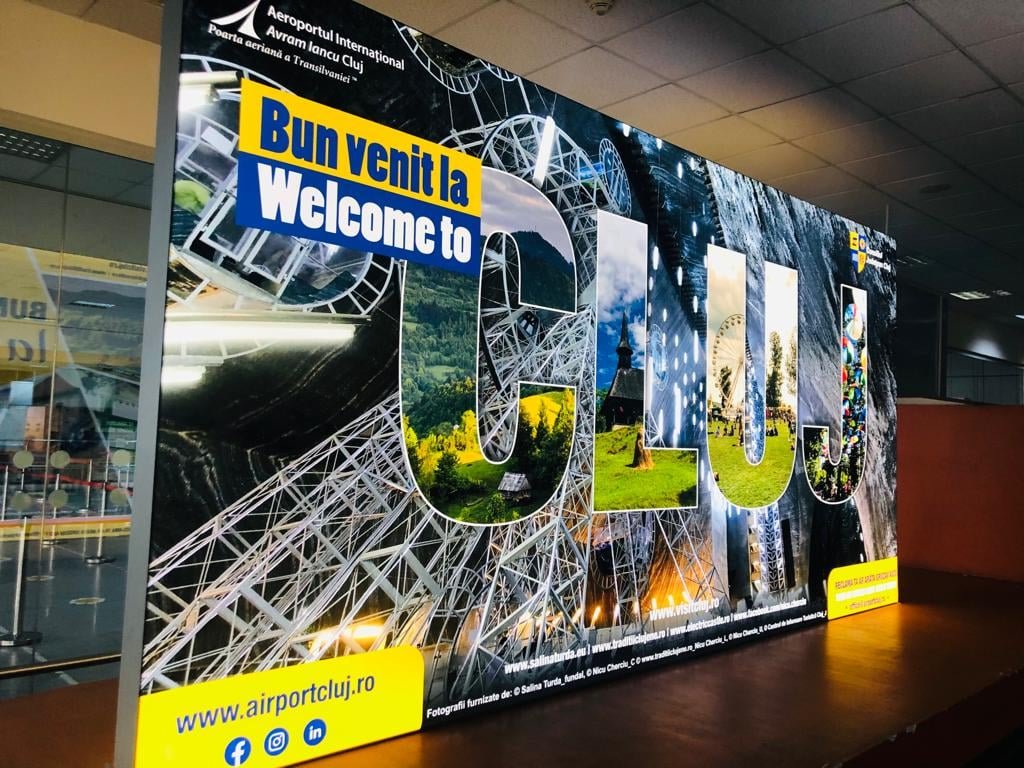 Aeroportul Cluj caută noi parteneri de afaceri: Spaţii publicitare cu închiriere imediată, fără licitaţie