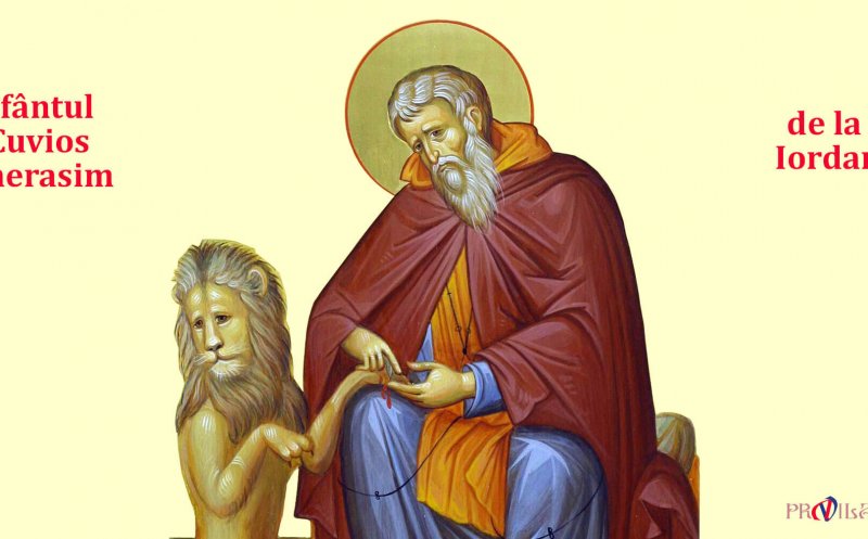Calendar Ortodox 4 martie: Creștinii îl prăzuiesc pe Sfântul Gherasim de la Iordan