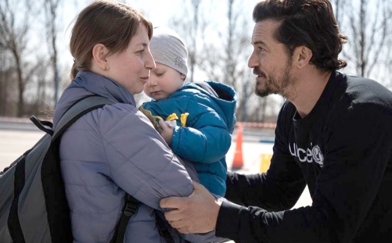 Orlando Bloom: "Sunt în Moldova cu UNICEF. De la începutul războiului din Ucraina, un copil a devenit refugiat aproape în fiecare secundă"