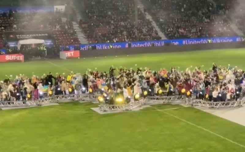 Meci pentru pace: CFR Cluj - Dynamo Kyiv. Ruslana, alături de 200 refugiați ucraineni, pe stadionul din Cluj (MECI LIVE, în articol)