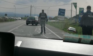 ACCIDENT pe centura ocolitoare a Clujului. A lovit mașina din față și a rănit un pasager