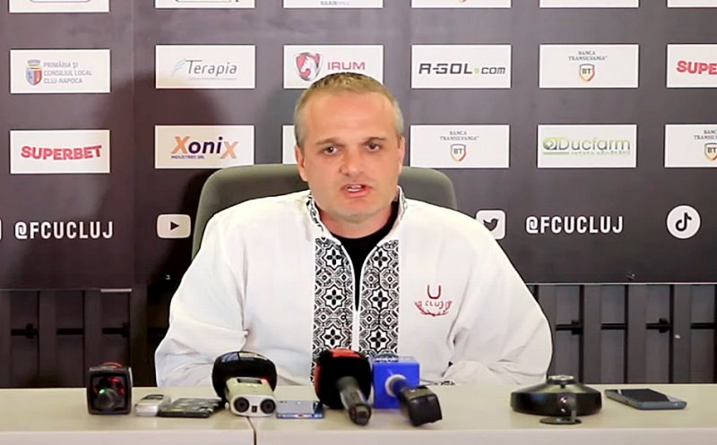 Antrenorul lui ”U” Cluj, în ie la conferința de presă înainte de baraj: „Merg la testul poligraf! Erik Lincar nu s-a vândut niciodată”