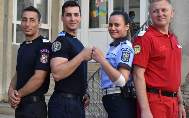Ziua Mondială a Donatorului de sânge. Polițiștii, pompierii și jandarmii clujeni au donat sânge