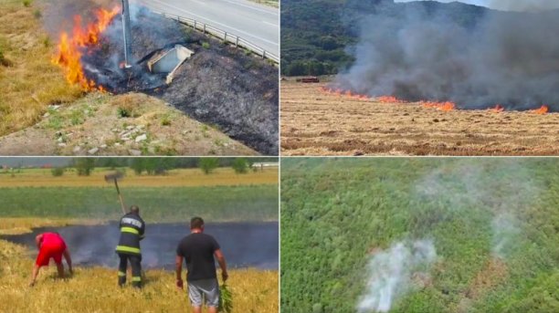 Incendii devastatoare au izbucnit în toată ţara. Sute de hectare au ars în două zile
