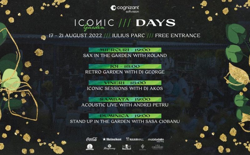 Trăiește Iconic Days în Iulius Parc: jazz, muzică retro, stand-up comedy și delicii urbane