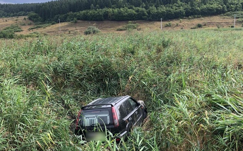 Accident pe Cluj-Turda. O femeie a plonjat cu mașina în câmp/ Un câine a rămas blocat în portbagaj