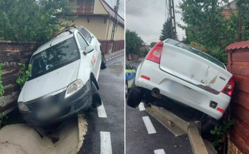 Accident în Viișoara! Un șofer aflat aproape de comă alcoolică s-a urcat la volan și a ajuns în șanț