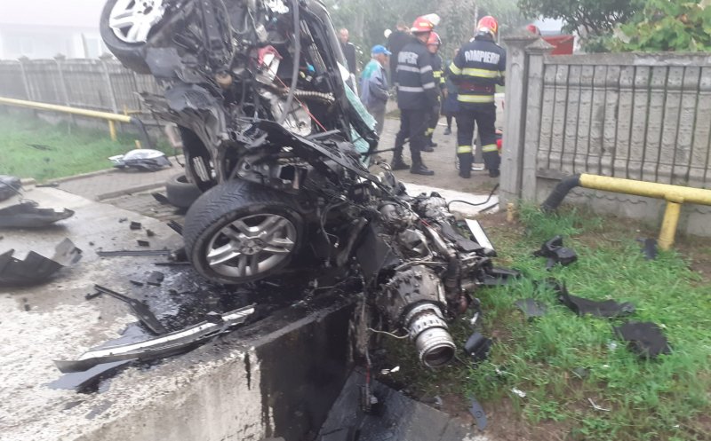 ACCIDENT grav în Cluj: Mașina a devenit o adunătură de fiare. A intervenit descarcerarea